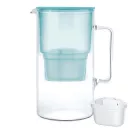 Wessper D2 AquaMax üveg szűrőkancsó 3 l + ajándék vízszűrő (menta)