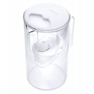   Wessper D2 AquaMax üveg szűrőkancsó 3 l + ajándék vízszűrő (fehér)