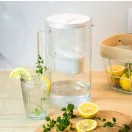 Wessper D2 AquaMax üveg szűrőkancsó 3 l + ajándék vízszűrő (fehér)