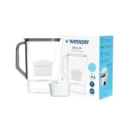   Wessper D3 Slim Aquamax 2,7 literes vízszűrő kancsó (fekete)