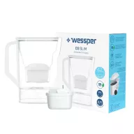   Wessper D3 Slim Aquamax 2,7 literes vízszűrő kancsó (fehér)