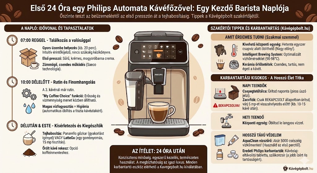 Philips kávéfőző, infografika